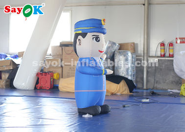 1.5m Height Inflatable Cartoon Characters Police Model For Advertiement