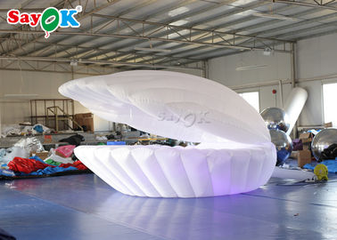 White 3m LED Light Inflatable Shell Model For Wedding Decoration