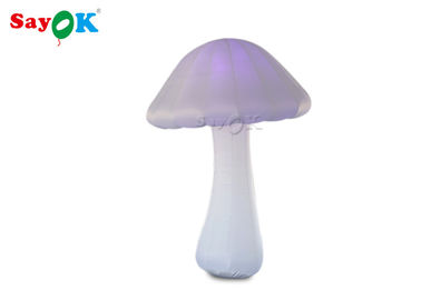 Polyester Inflatable Lighting Decoration With LED Light For Party / Blow Up Mushroom