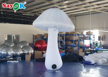 Polyester Inflatable Lighting Decoration With LED Light For Party / Blow Up Mushroom