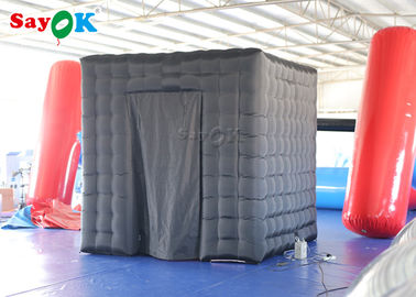 Event Booth Displays Durable Inflatable Cube Photo Booth With Air Blower Size 2.5*2.5*2.5m