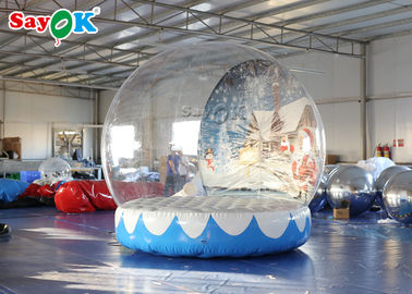 PVC Giant 3m Inflatable Christmas Snow Globe With Background Printing