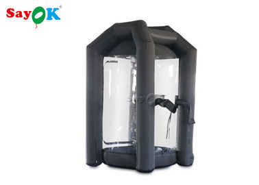 Black Cube Inflatable Money Grab Booth Machine For Event CE  SGS ROHS