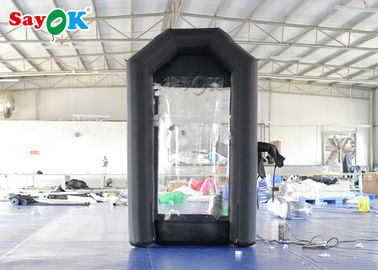 Black Cube Inflatable Money Grab Booth Machine For Event CE  SGS ROHS