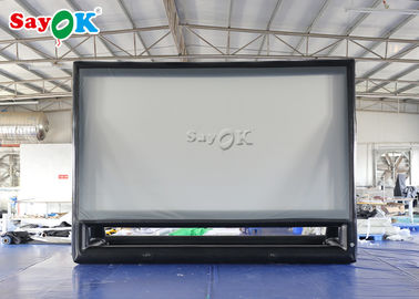 Inflatable Big Screen Mobile Inflatable Movie Screen Rear Projection With Blower Easy To  Carry