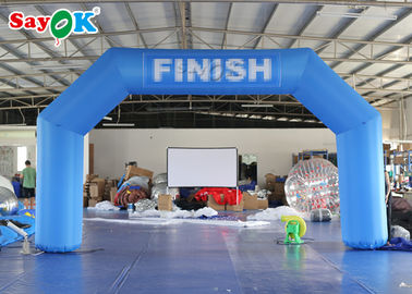 Entrance Gate Arch Designs Blue Start Line Inflatable Arch With Air Blower For Promotions Customized Logo