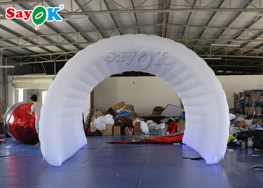 Dome Inflatable Tent White Oxford Cloth Inflatable Channel Tent 6*3*3mH For Sports Competition