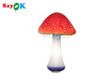 Waterproof 2m Blow Up Mushroom With Air Blower For Stage Decoration