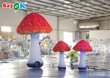 Waterproof 2m Blow Up Mushroom With Air Blower For Stage Decoration