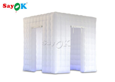 Christmas Photo Booth SGS Inflatable Cube Photo Booth With Two Doors For Wedding Party Rental