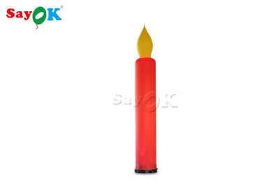 3m LED Light Red Inflatable Candle For Outdoor Night Decoration