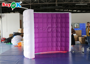 Wedding Photo Booth Hire Purple Inflatable LED Air Pump Photo Booth For Advertising / Festival