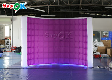 Wedding Photo Booth Hire Purple Inflatable LED Air Pump Photo Booth For Advertising / Festival