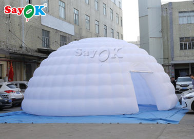 Air Tent Camping Double Stitching  8m White Inflatable Air Tent / Exhibition Igloo Dome Tent