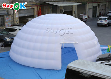 Air Tent Camping Double Stitching  8m White Inflatable Air Tent / Exhibition Igloo Dome Tent