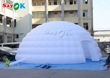 Air Tent Camping Double Stitching  8m White Inflatable Air Tent / Exhibition Igloo Dome Tent