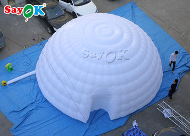 Air Tent Camping Double Stitching  8m White Inflatable Air Tent / Exhibition Igloo Dome Tent