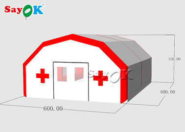 Inflatable Shelter Tent Custom Tarpaulin Outside Emergency Shelter Tent For Hospital , School