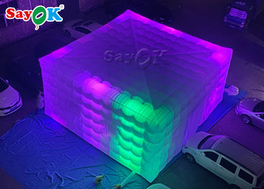 Inflatable Cube Tent Square Giant LED Light Inflatable Air Tent For Fairs Event SGS ROSH