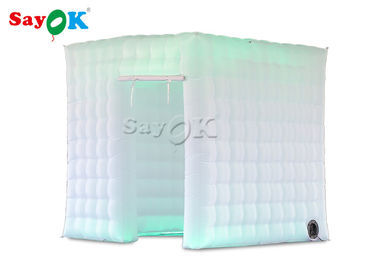 Professional Photo Studio Colored LED Light Inflatable Photo Booth For Holiday Event Portable