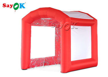 Inflatable Intergrated Disinfection Tent In Supermarket Red And White