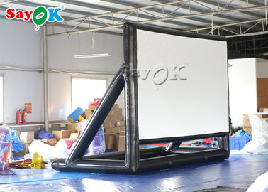 Inflatable Outdoor Screen Big Black Air Sealed Blow Up Movie Screen For Science Centers  4.72x3.4m