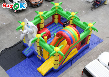 Home Mini Elephant Cartoon Inflatable Bouncer Castle For Kids Party