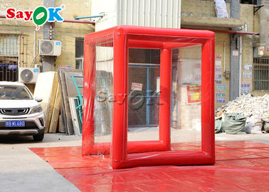 Fire Proof Outdoor Red Inflatable Medical Tent 2x2x2.5mH Or Customized