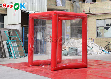 Fire Proof Outdoor Red Inflatable Medical Tent 2x2x2.5mH Or Customized