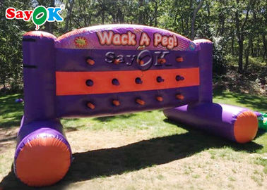 Inflatable Outdoor Games 3.6*1.2*1.8M Inflatable Sports Games Wack A Peg Commercial Inflatable Whack A Wall Game
