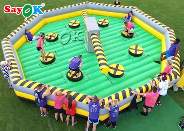 Inflatable Party Games Fun Inflatable Sweeper Game Wipeout Meltdown Obstacle Course For Kids