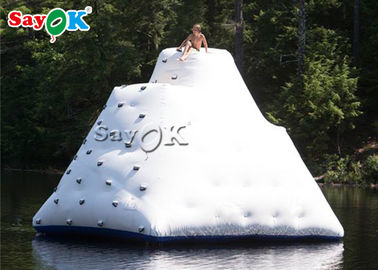 Water Trampoline Toys White Inflatable Climbing Wall Inflatable Water Ice Mountain Customized Size