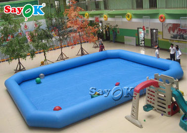 Inflatable Swimming Pool Double - Stitched Blue Inflatable Pool Float For Commercial Water Park