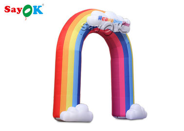 Colorful Oxford Cloth 210D Inflatable Rainbow Arch