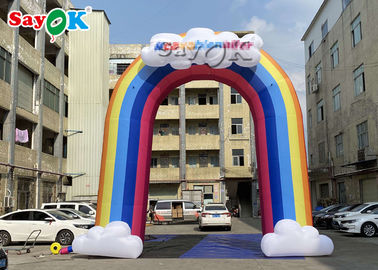 Colorful Oxford Cloth 210D Inflatable Rainbow Arch