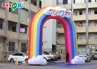 Colorful Oxford Cloth 210D Inflatable Rainbow Arch