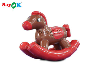 Sayok Red PVC Kid Inflatable Pony Rocking Horse