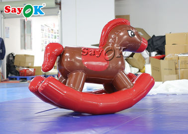 Sayok Red PVC Kid Inflatable Pony Rocking Horse