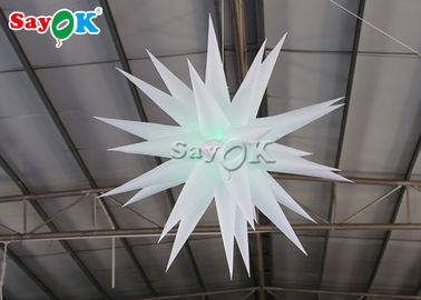 White Hanging Stars 1.5m Inflatable Lighting Decoration