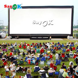 Inflatable Video Screen Custom Open Air Fourfold Sewing Blow Up Cinema Screen