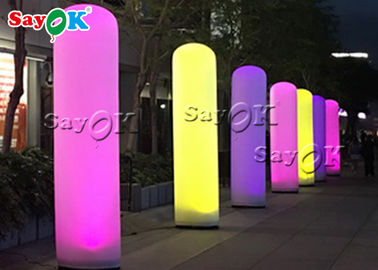 Customized White Led Lighting Inflatable Model Pillar For Decoration