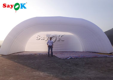 Custom Inflatable Tent 12x6x5mH White Dome Inflatable Stage Tent For Party Event