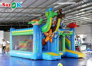 5.5x5x3.9mH Sea World Theme Children Inflatable Bounce Slide