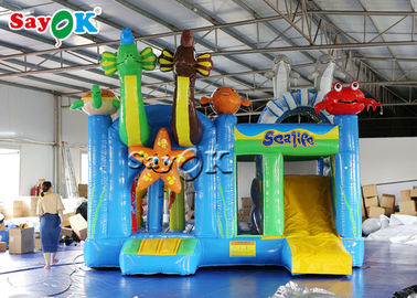 5.5x5x3.9mH Sea World Theme Children Inflatable Bounce Slide