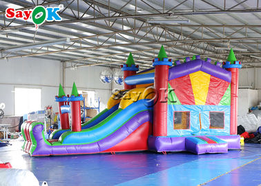 Digital Printing PVC Waterproof Inflatable Bouncy Castle With Slide