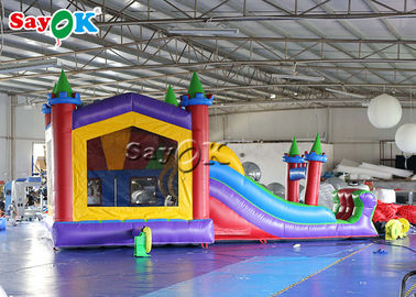 Digital Printing PVC Waterproof Inflatable Bouncy Castle With Slide