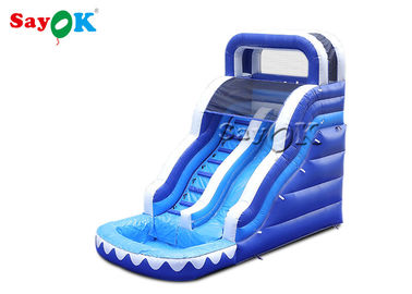 Commercial Inflatable Slide Adult And Kid Double Lane Inflatable Slip And Slide With Pool