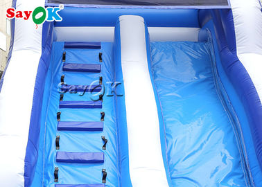 Commercial Inflatable Slide Adult And Kid Double Lane Inflatable Slip And Slide With Pool