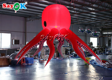 Red 190T Nylon Octopus Tentacles 3m Inflatable Lighting Decoration