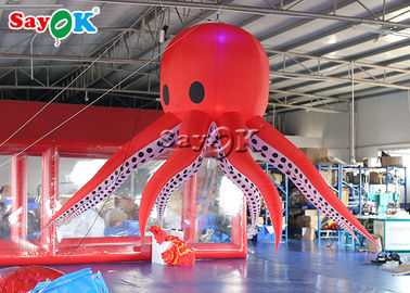 Red 190T Nylon Octopus Tentacles 3m Inflatable Lighting Decoration